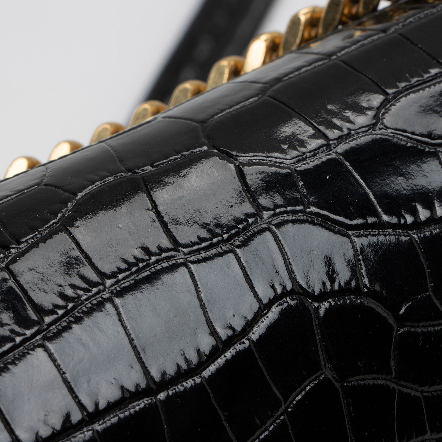 Saint Laurent Croc Embossed Leather Monogram Sunset Medium Shoulder Bag otiVDf