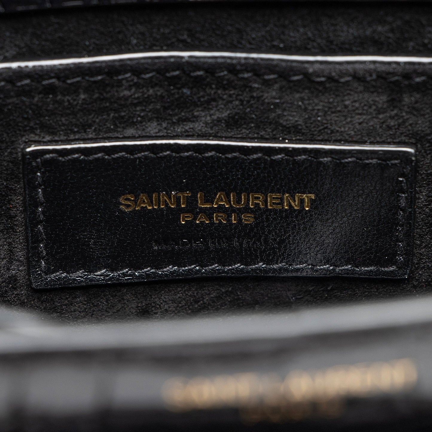 Saint Laurent Croc Embossed Leather Monogram Sunset Medium Shoulder Bag otiVDf