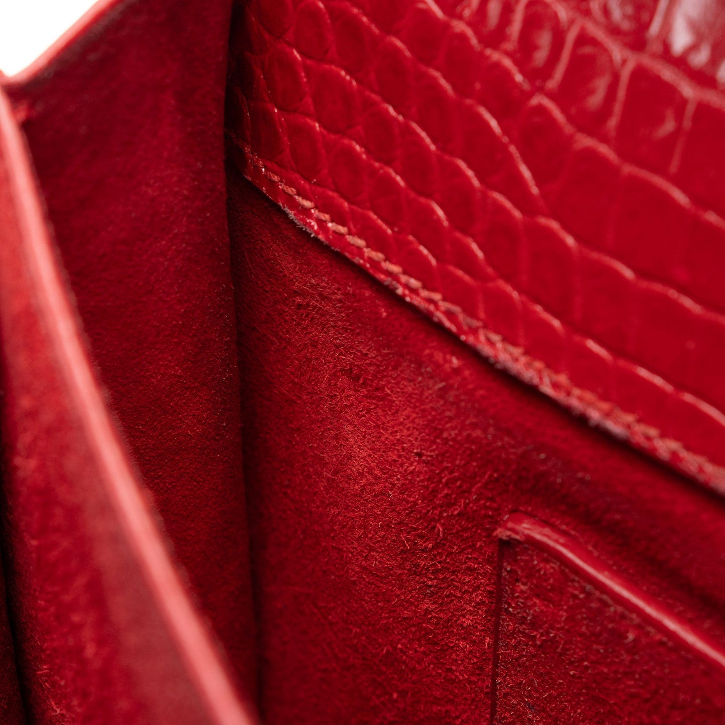 Saint Laurent Croc Embossed Leather Monogram Sunset Medium Shoulder Bag T5kq37