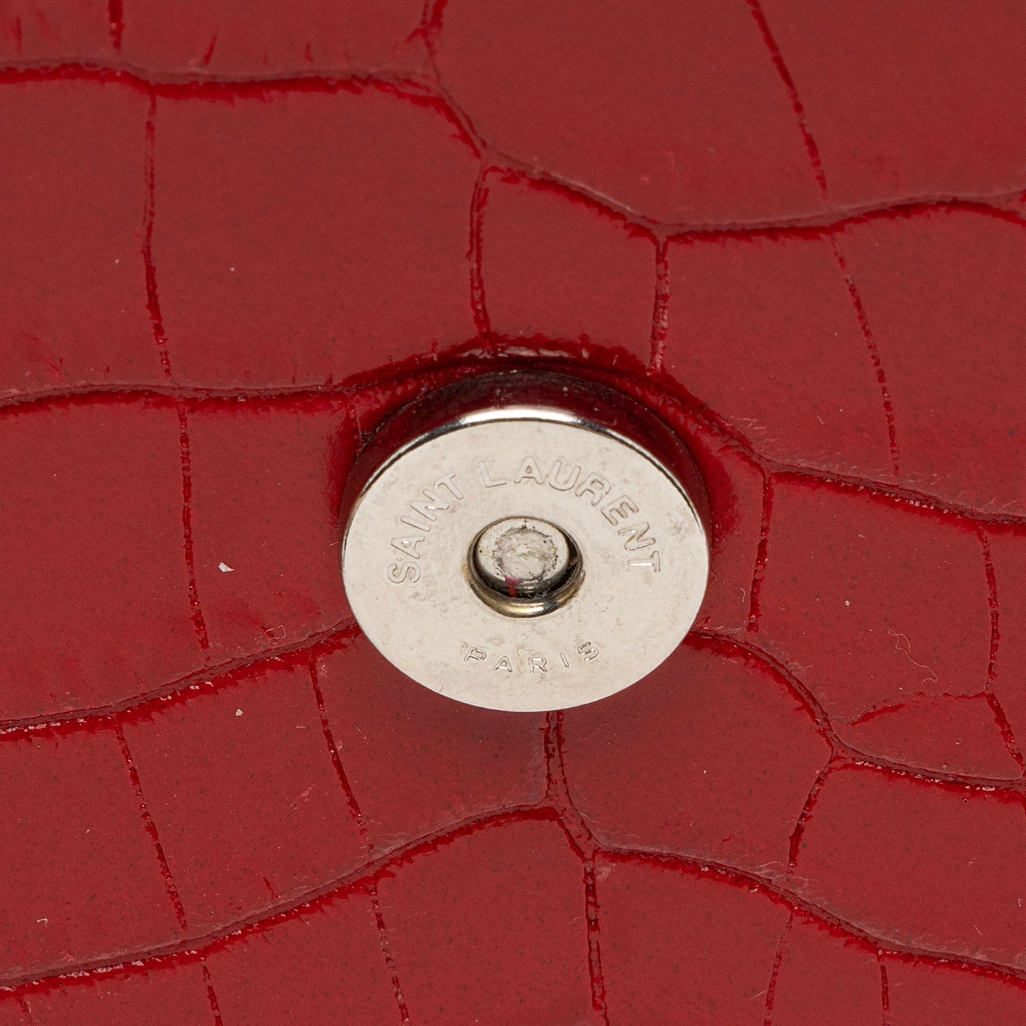 Saint Laurent Croc Embossed Leather Monogram Sunset Medium Shoulder Bag T5kq37
