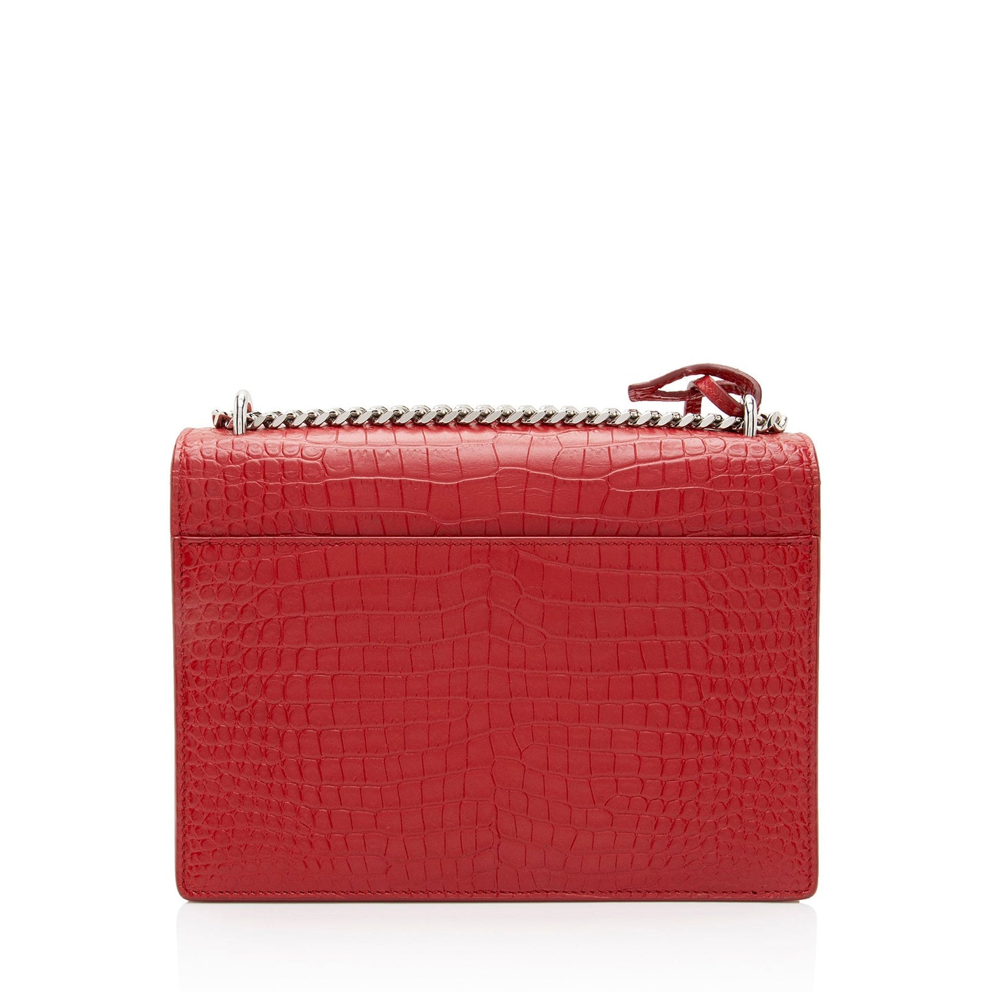 Saint Laurent Croc Embossed Leather Monogram Sunset Medium Shoulder Bag jVwFV7