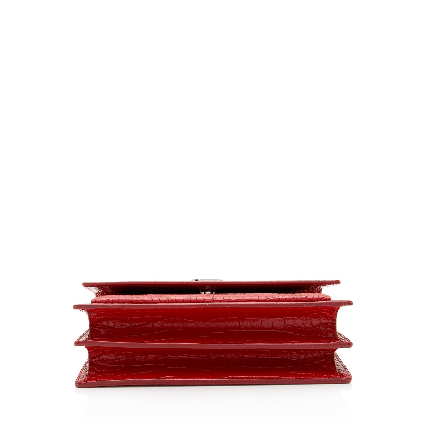 Saint Laurent Croc Embossed Leather Monogram Sunset Medium Shoulder Bag jVwFV7