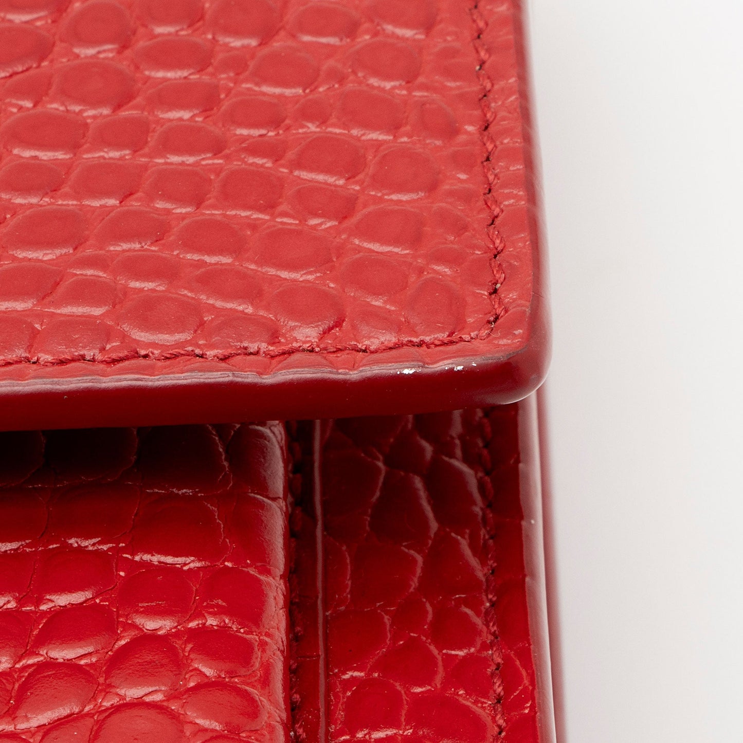 Saint Laurent Croc Embossed Leather Monogram Sunset Medium Shoulder Bag jVwFV7