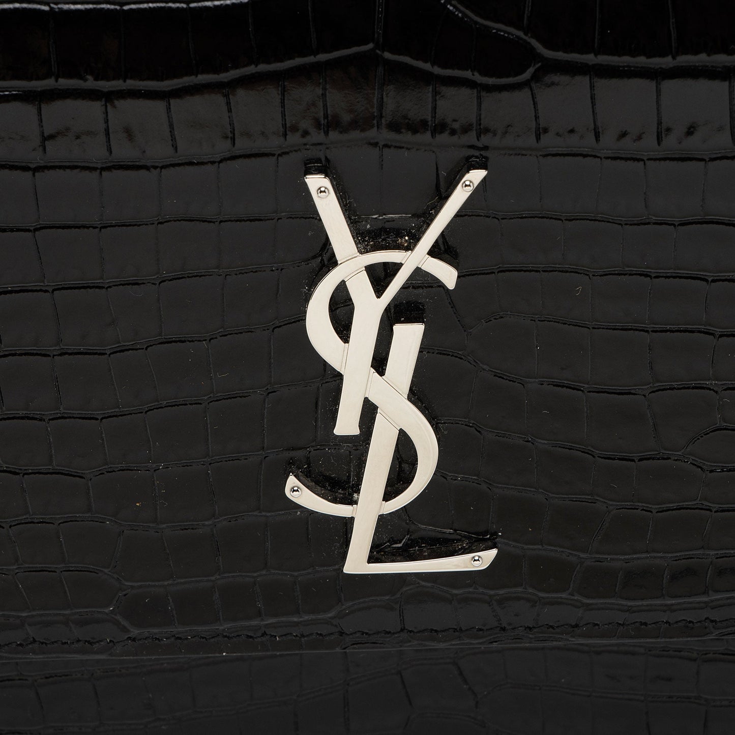 Saint Laurent Croc Embossed Leather Monogram Sunset Medium Shoulder Bag M2o6S1