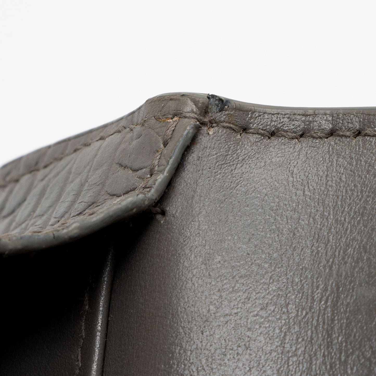 Saint Laurent Croc Embossed Leather Monogram Sunset Mini Wallet on Chain Bag 6eLO28