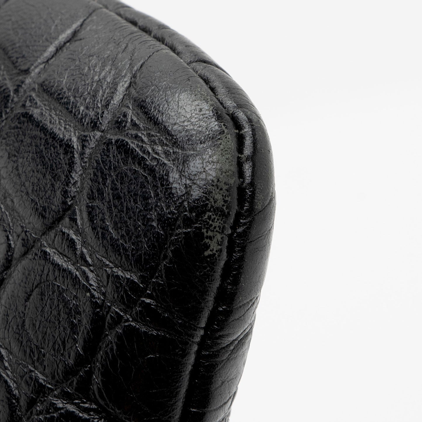 Saint Laurent Croc Embossed Leather Monogram Wristlet y9FaYl