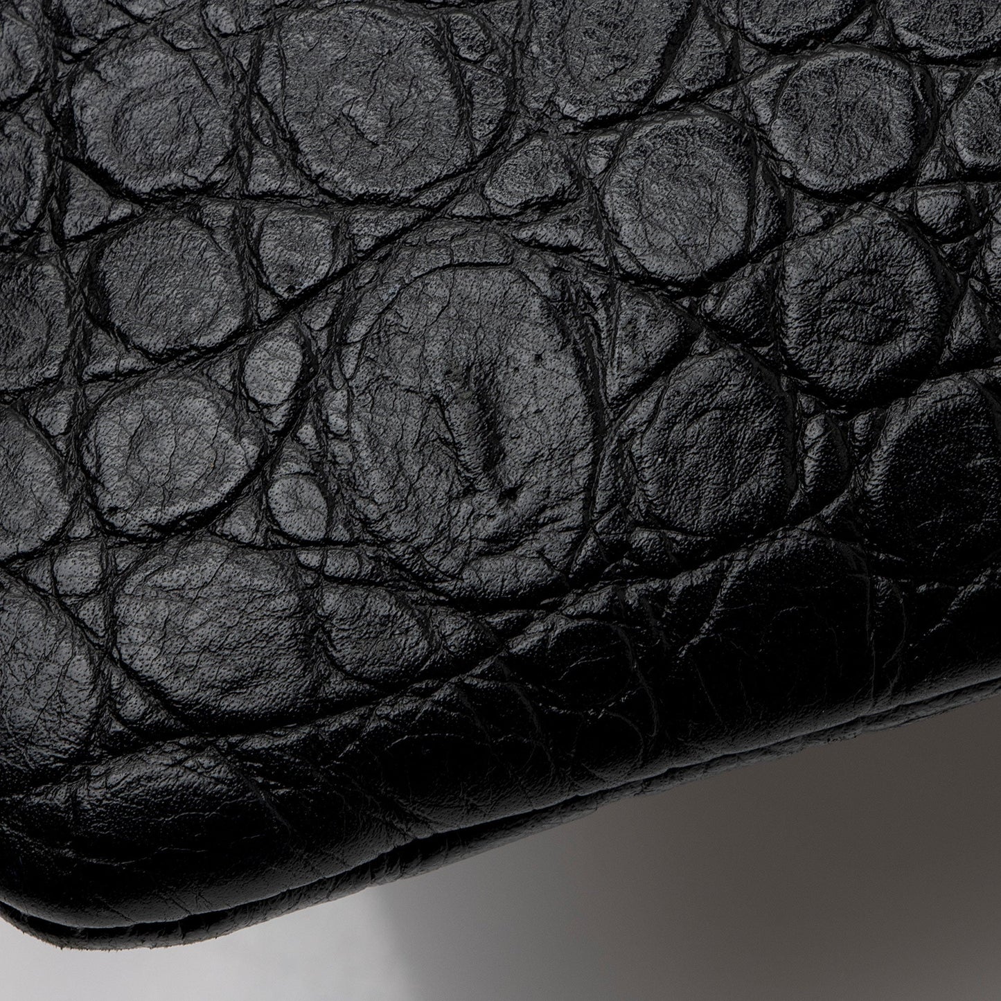 Saint Laurent Croc Embossed Leather Monogram Wristlet y9FaYl