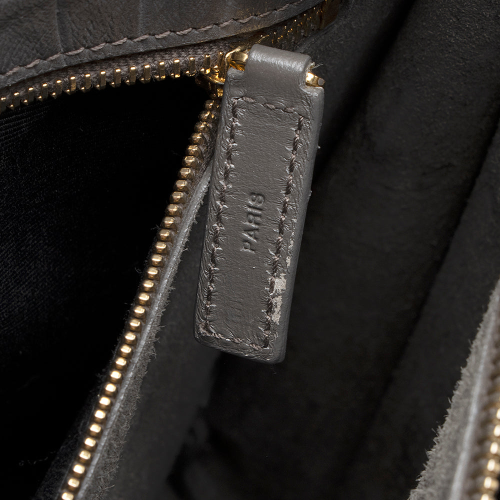 Saint Laurent Croc Embossed Leather Sac De Jour Small Tote 19975