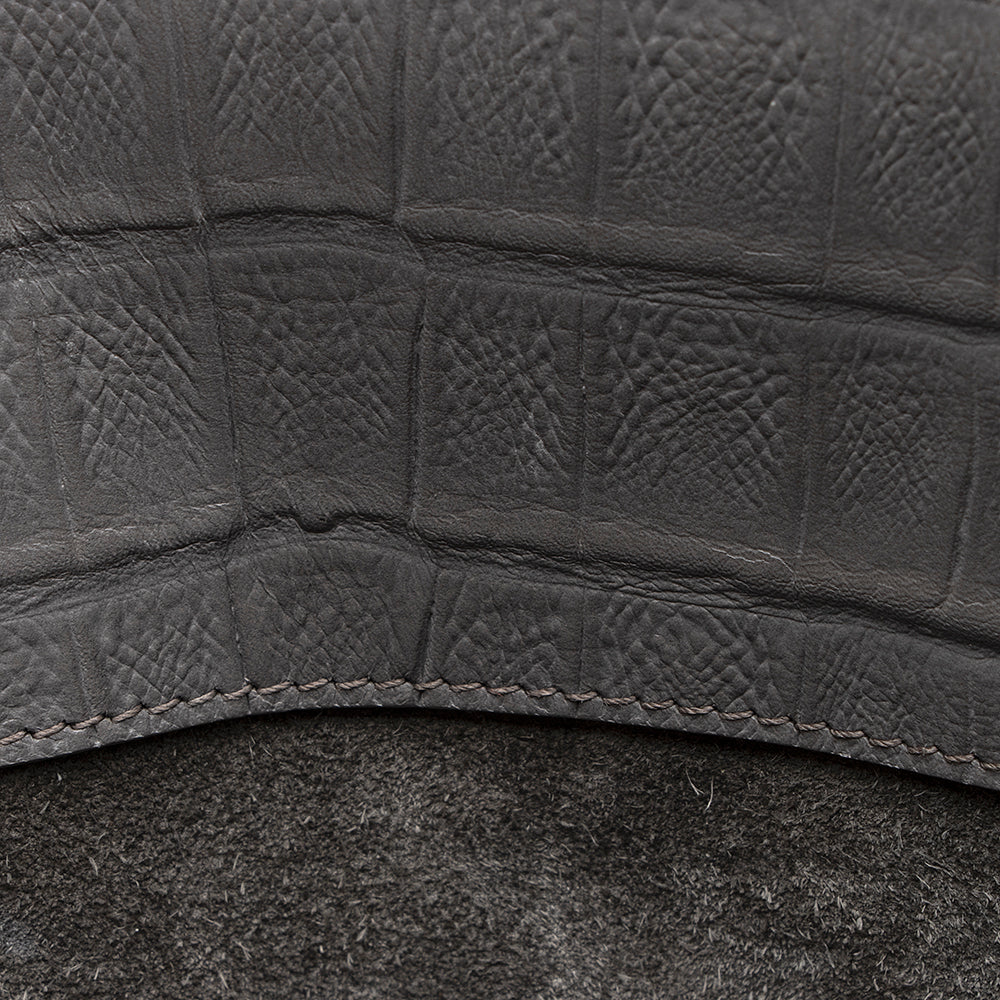 Saint Laurent Croc Embossed Leather Sac De Jour Small Tote 19975