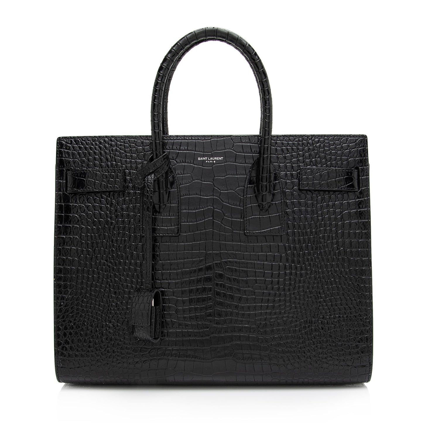 Saint Laurent Croc Embossed Leather Sac De Jour Small Tote Cqj90b