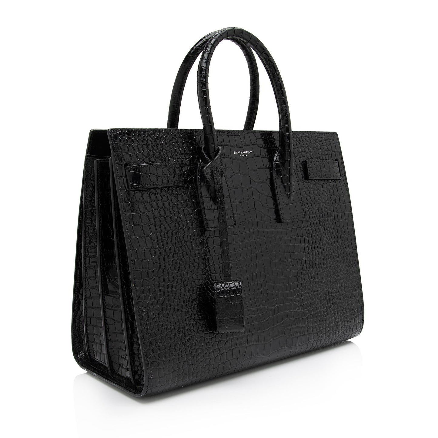 Saint Laurent Croc Embossed Leather Sac De Jour Small Tote Cqj90b