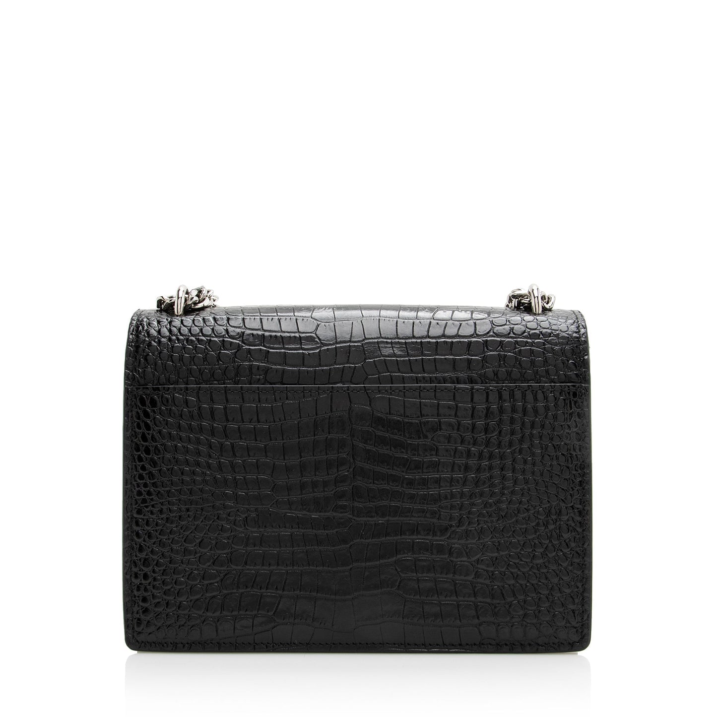Saint Laurent Croc Embossed Leather Sunset Medium Shoulder Bag 22490