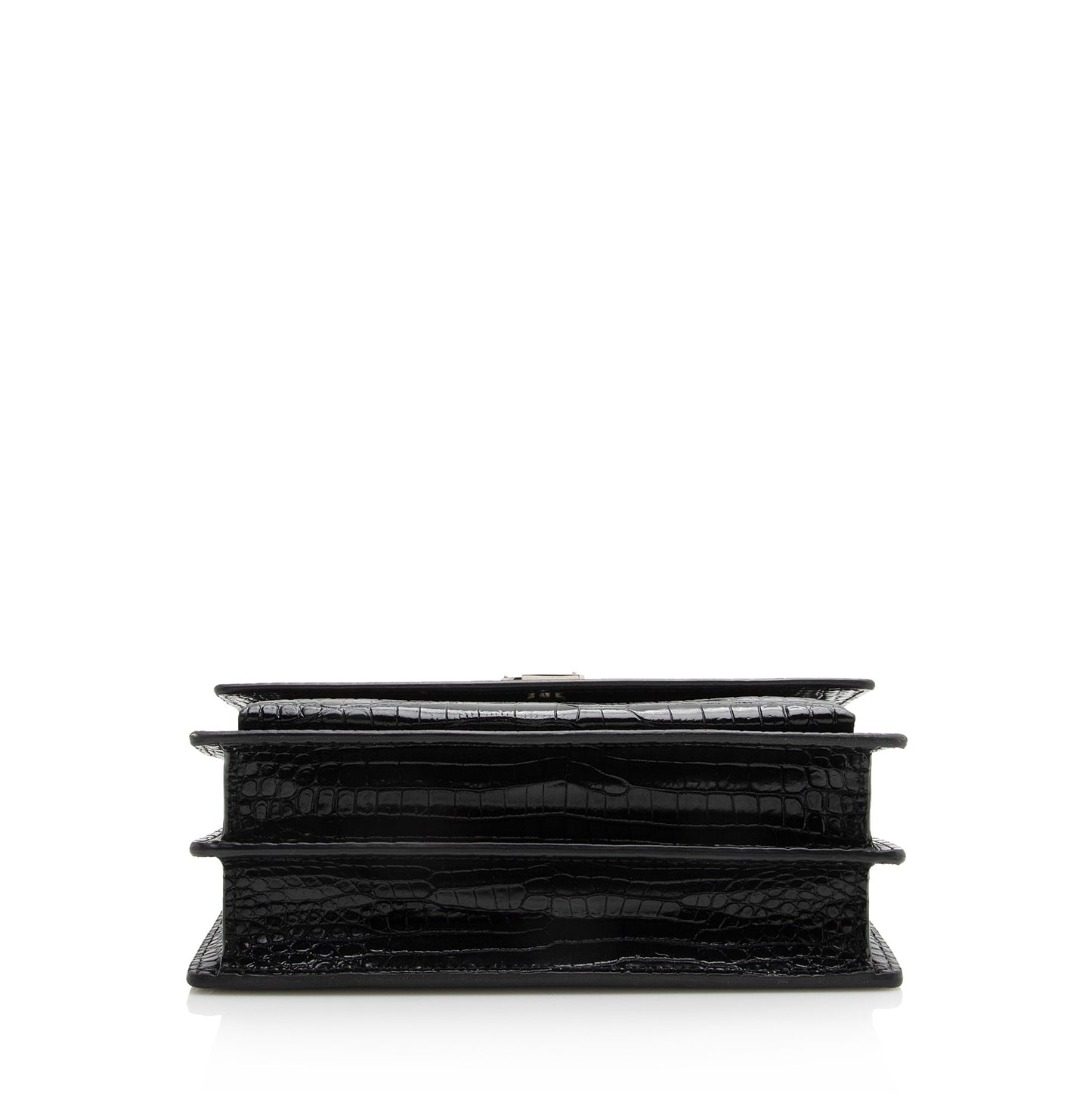 Saint Laurent Croc Embossed Leather Sunset Medium Shoulder Bag 22490