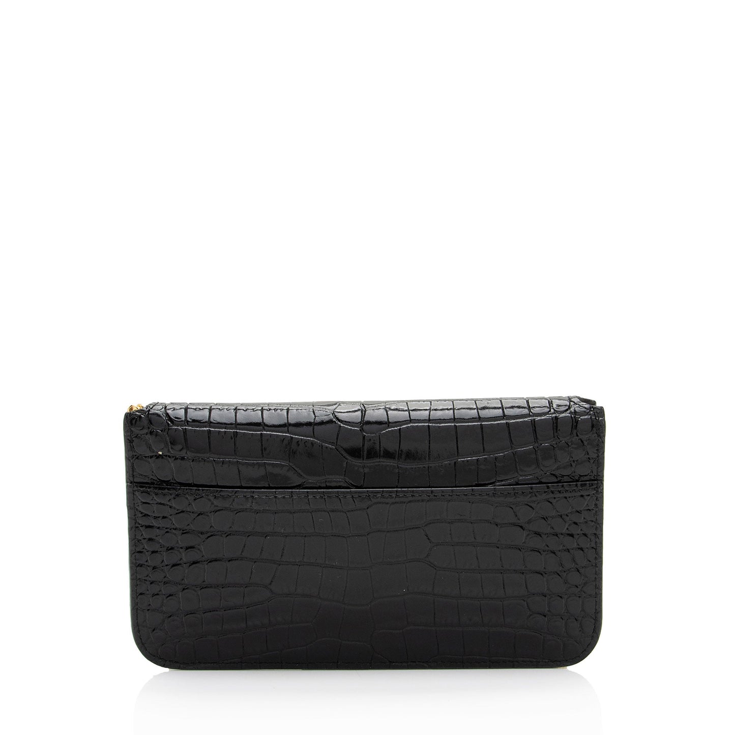 Saint Laurent Croc Embossed Monogram Phone Holder Shoulder Bag 8nnftx
