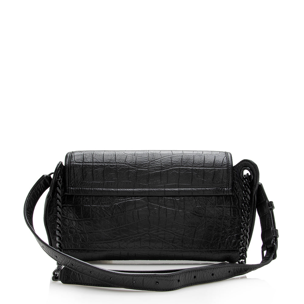 Saint Laurent Croc Embossed Niki Waist Bag 17121