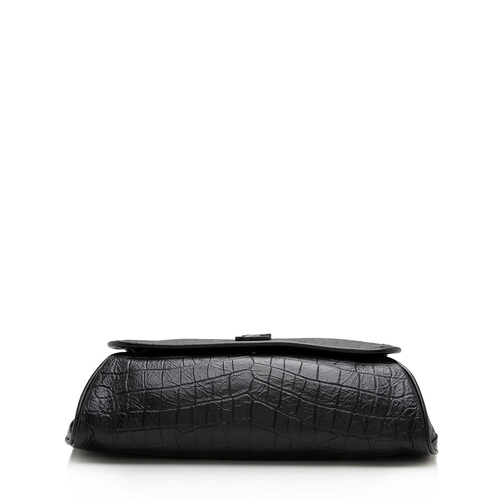 Saint Laurent Croc Embossed Niki Waist Bag 17121