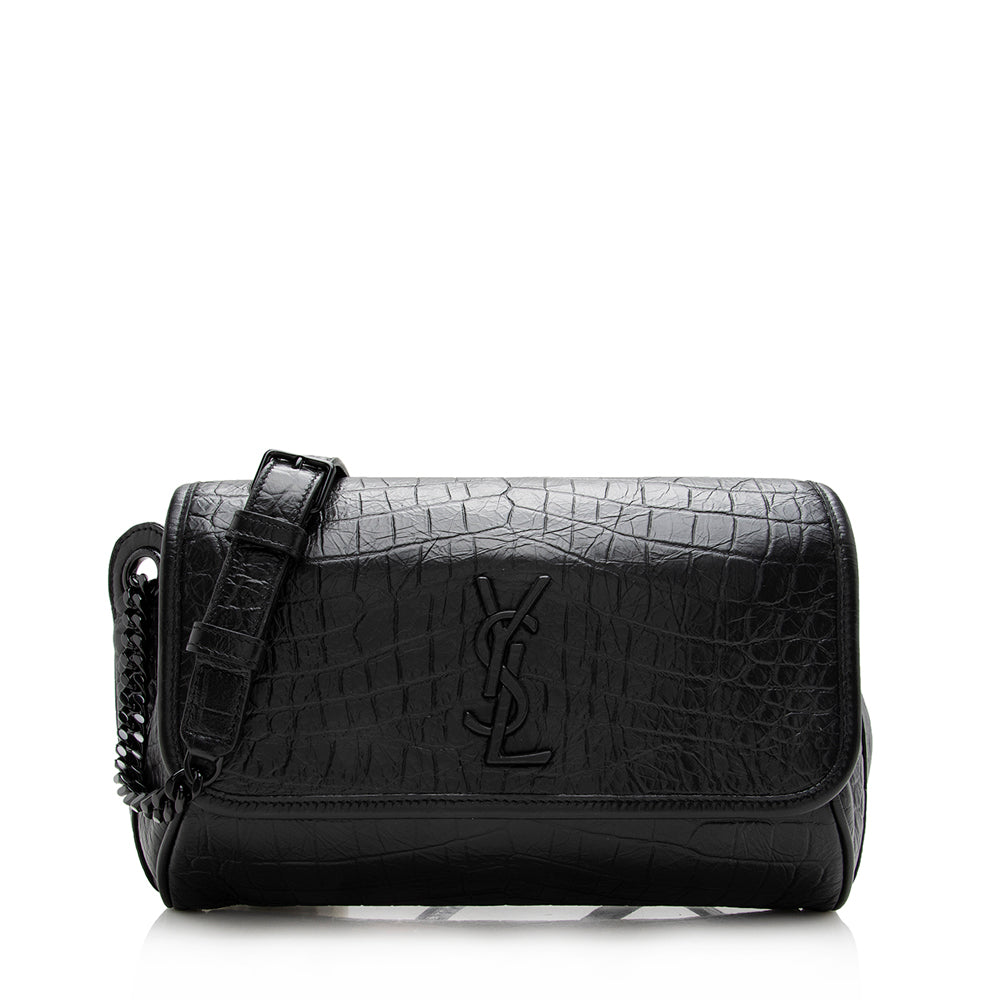Saint Laurent Croc Embossed Niki Waist Bag 17121