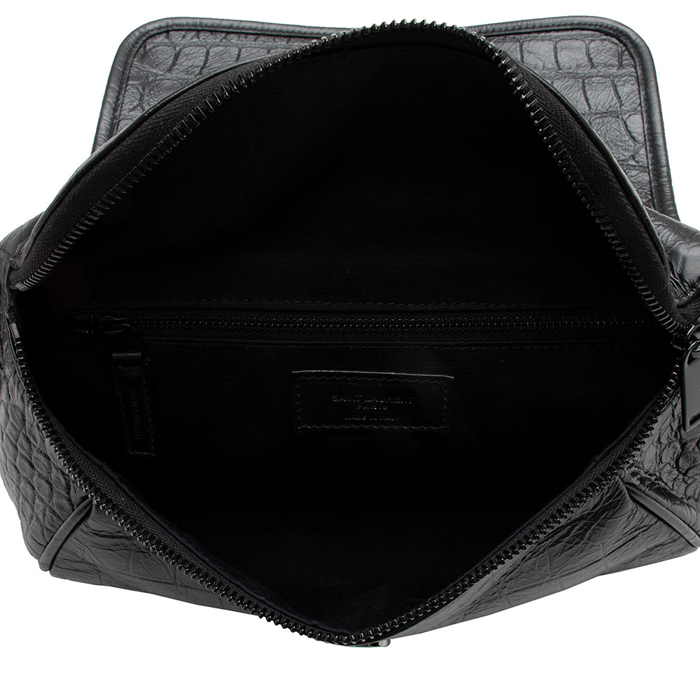 Saint Laurent Croc Embossed Niki Waist Bag 17121