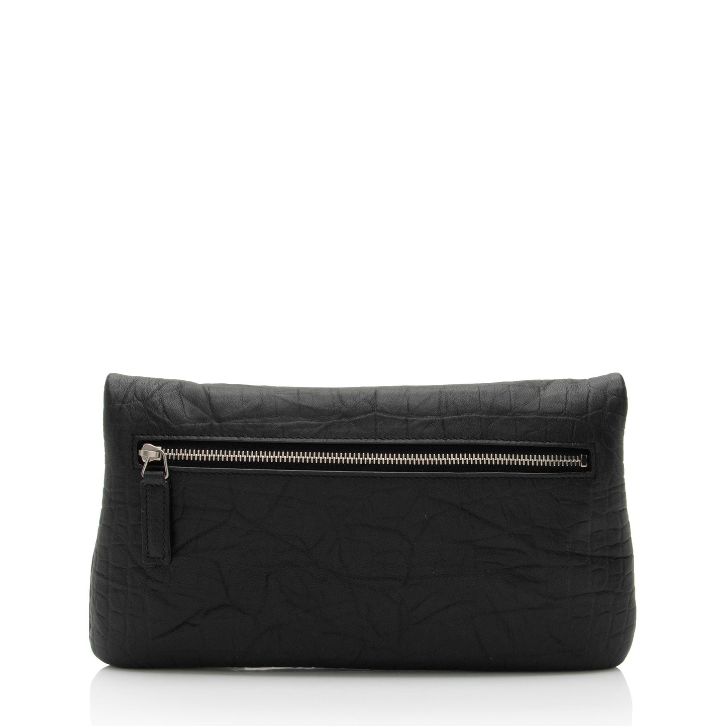 Saint Laurent Croc Embossed Leather West Hollywood Fold Over Clutch Q0UWUS