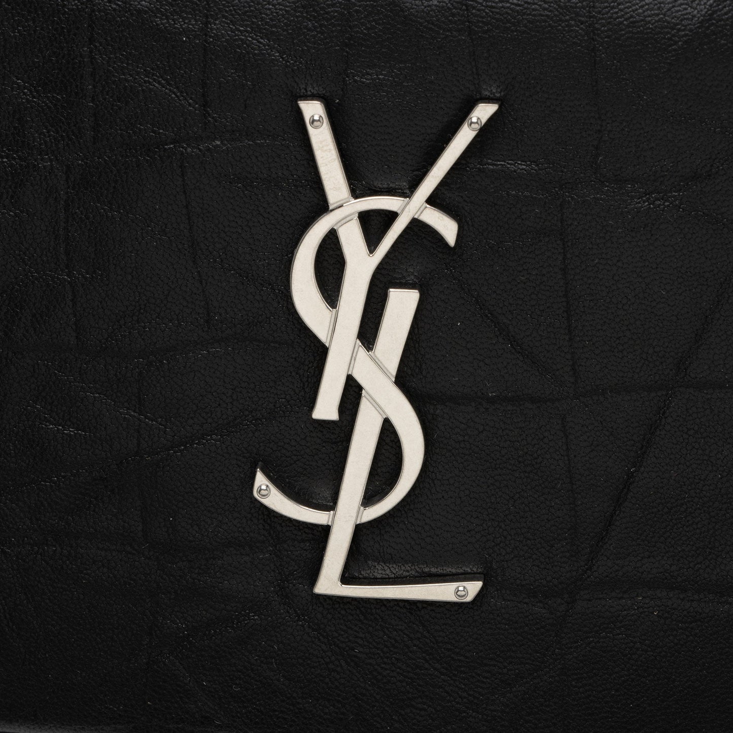 Saint Laurent Croc Embossed Leather West Hollywood Fold Over Clutch Q0UWUS