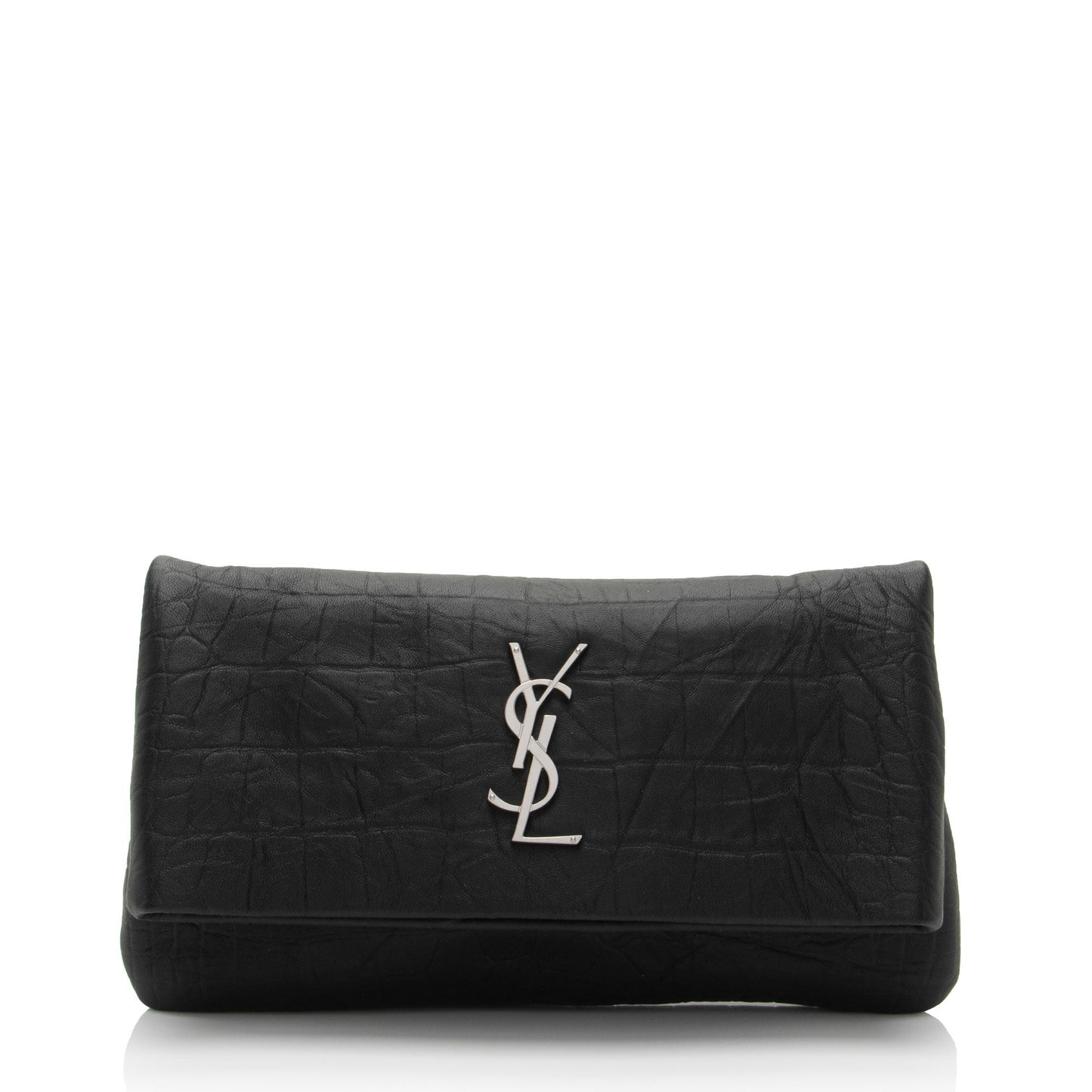 Saint Laurent Croc Embossed Leather West Hollywood Fold Over Clutch Q0UWUS