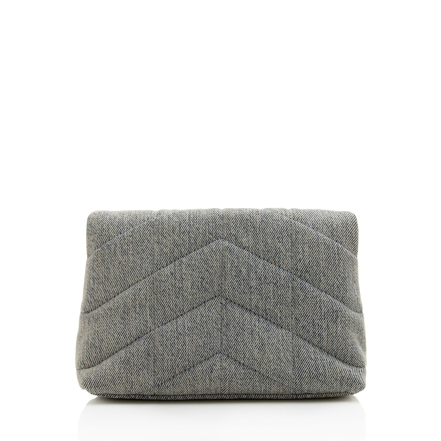 Saint Laurent Denim Monogram Puffer LouLou Small Clutch 22918