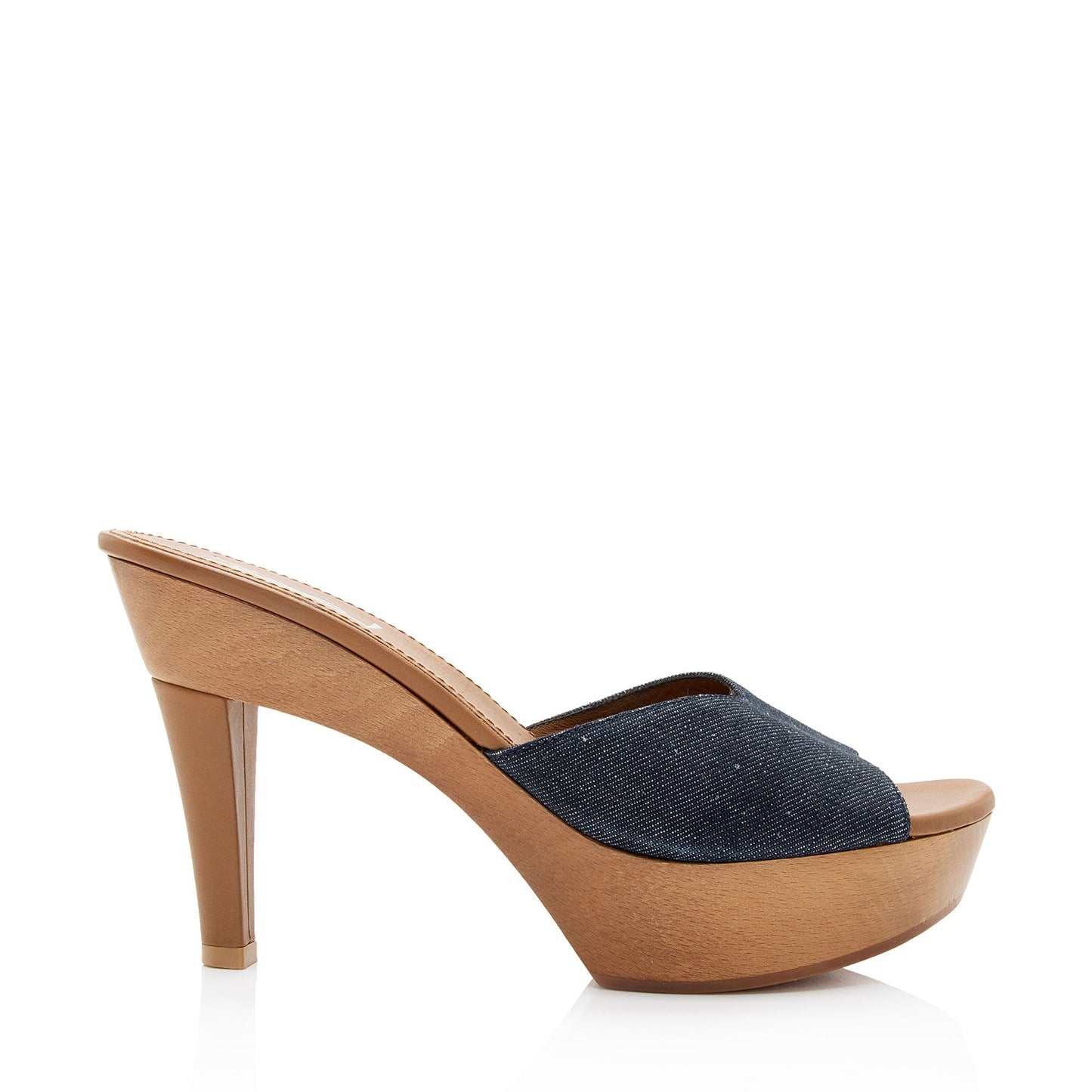 Saint Laurent Denim Wood Platform Slide Sandals - Size 10 / 40 MI4wKi