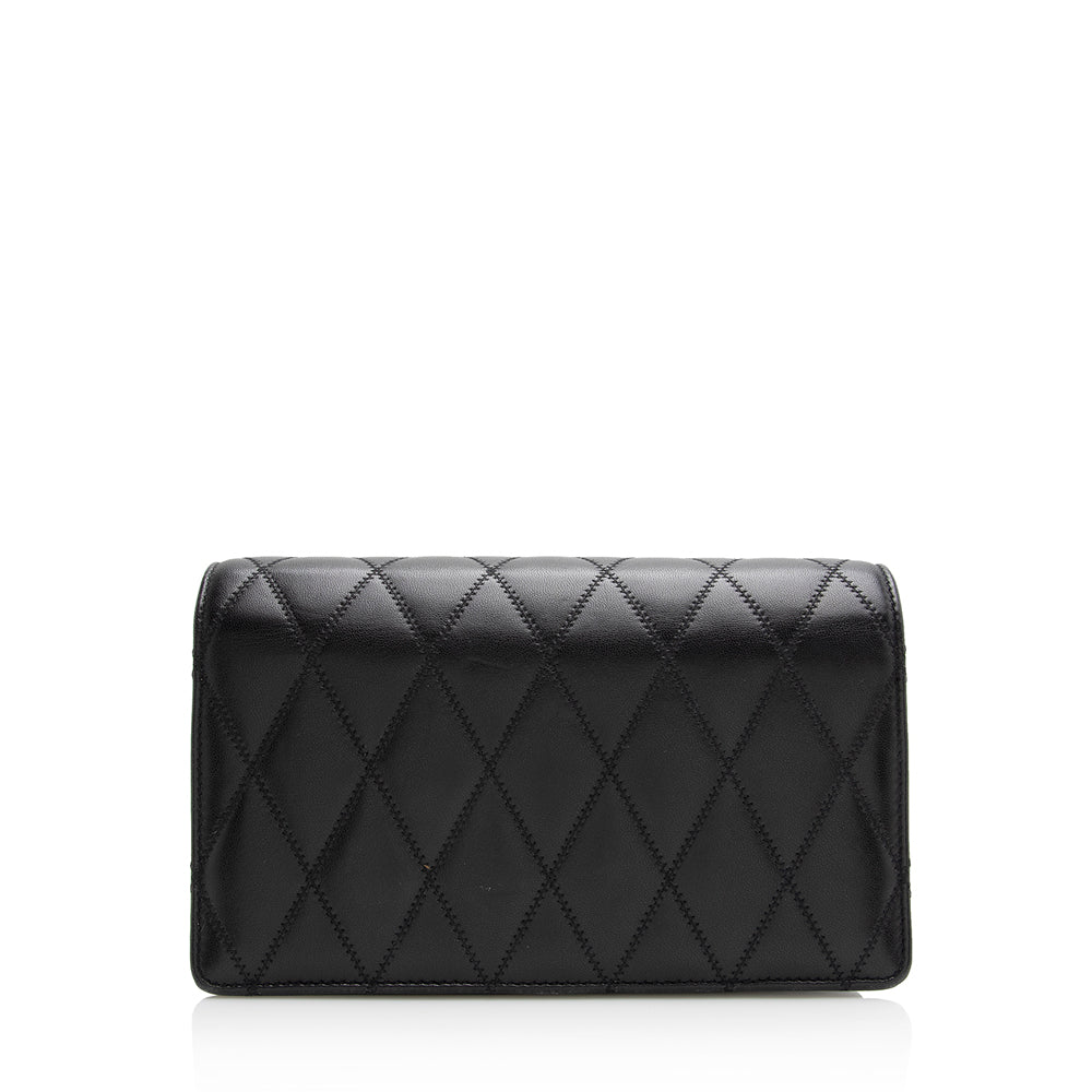 Saint Laurent Diamond Quilted Leather Monogram Angie Small Shoulder Bag 22533