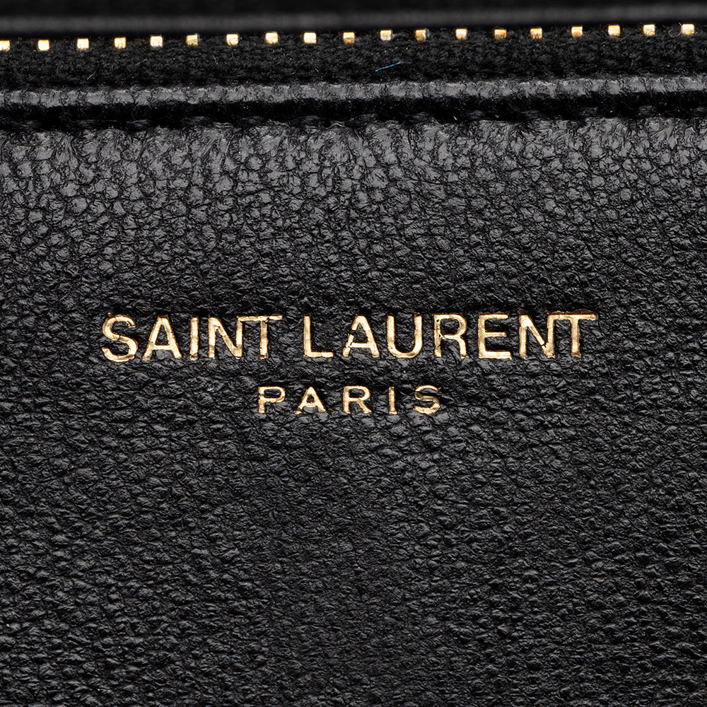Saint Laurent Diamond Quilted Leather Monogram Angie Small Shoulder Bag 22533