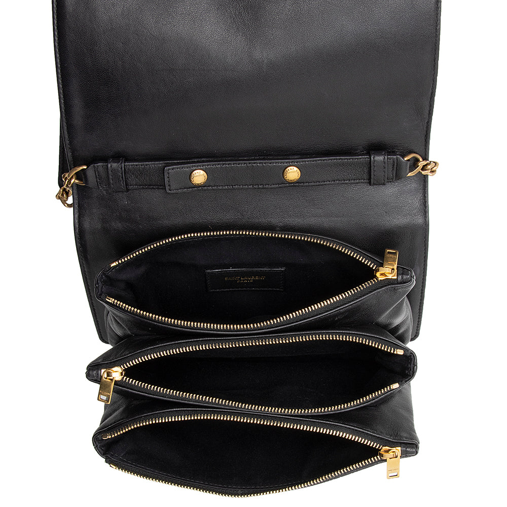 Saint Laurent Diamond Quilted Leather Monogram Angie Small Shoulder Bag 22533