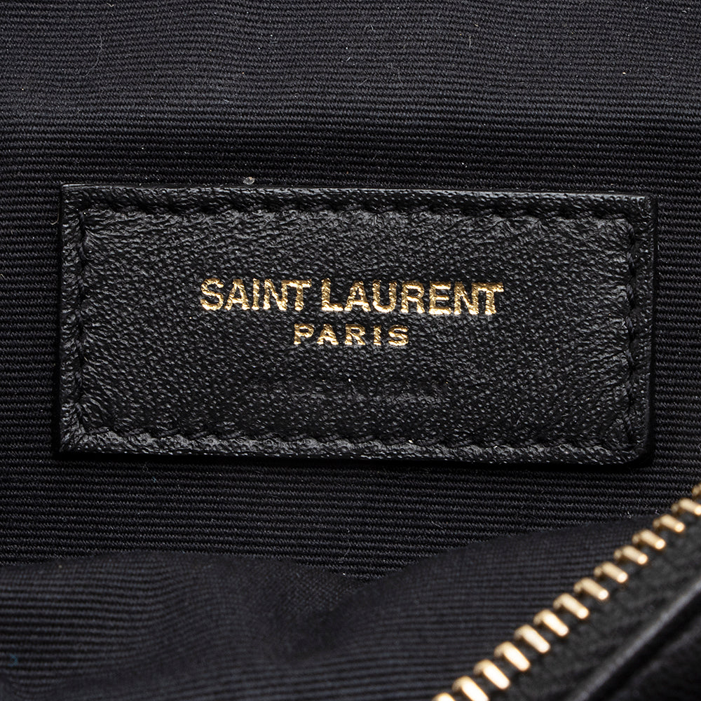 Saint Laurent Diamond Quilted Leather Monogram Angie Small Shoulder Bag 22533