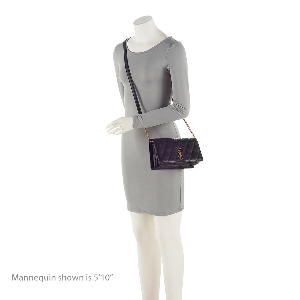 Saint Laurent Diamond Quilted Leather Monogram Angie Small Shoulder Bag 22533