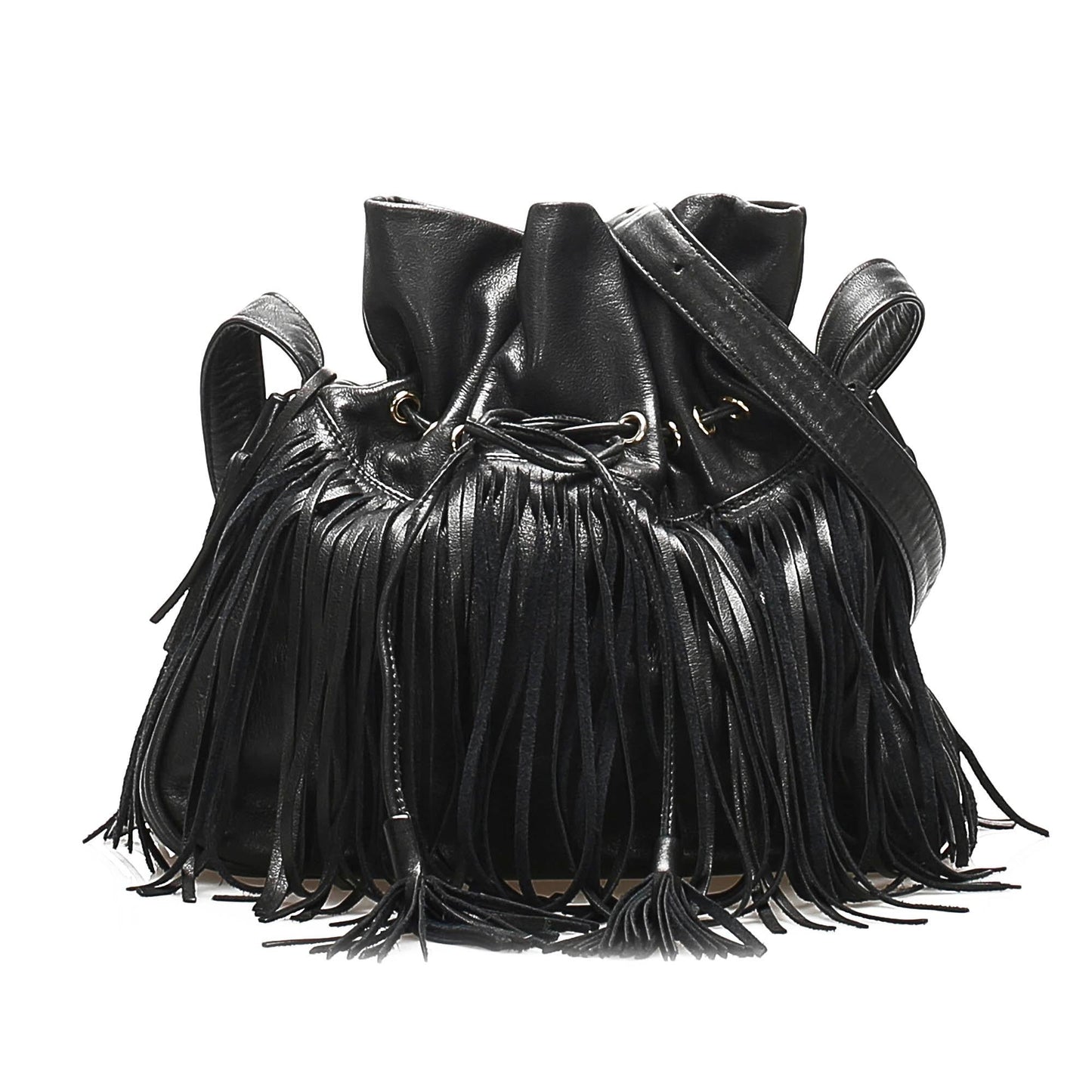 Saint Laurent Fringe Leather Crossbody Bag (SHG-37780