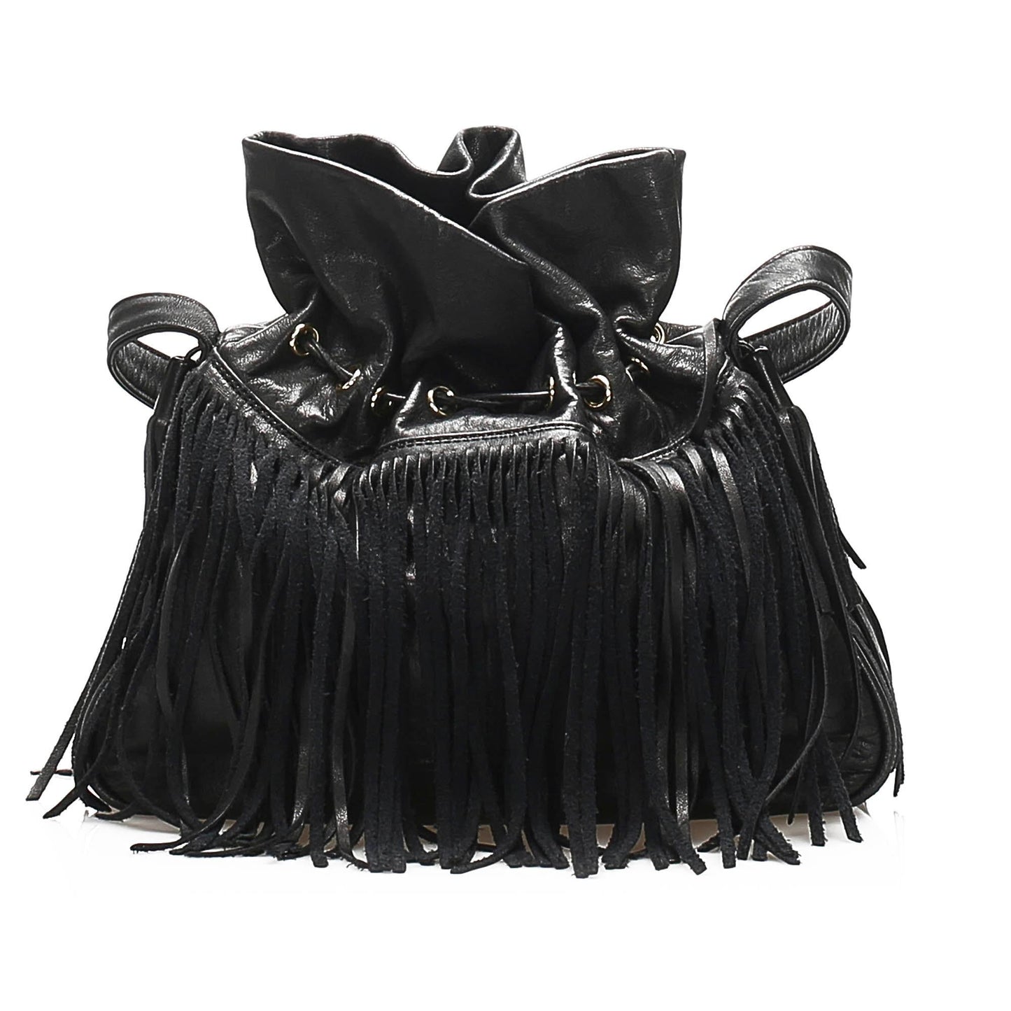 Saint Laurent Fringe Leather Crossbody Bag (SHG-37780