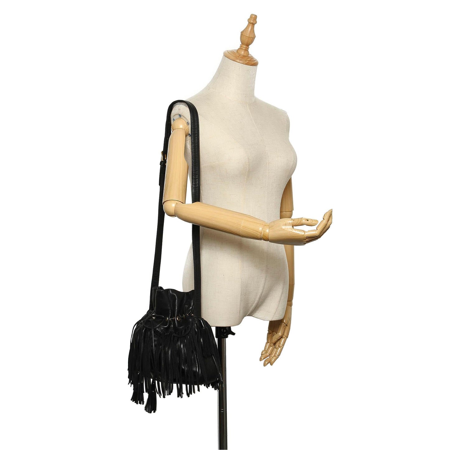 Saint Laurent Fringe Leather Crossbody Bag (SHG-37780