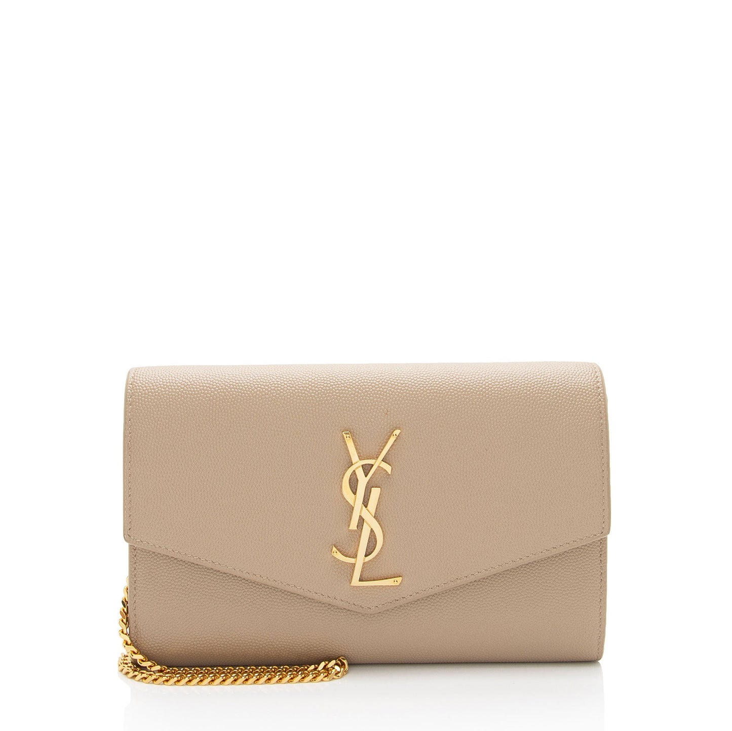 Saint Laurent Grain De Poudre Monogram Uptown Chain Wallet wooMCi