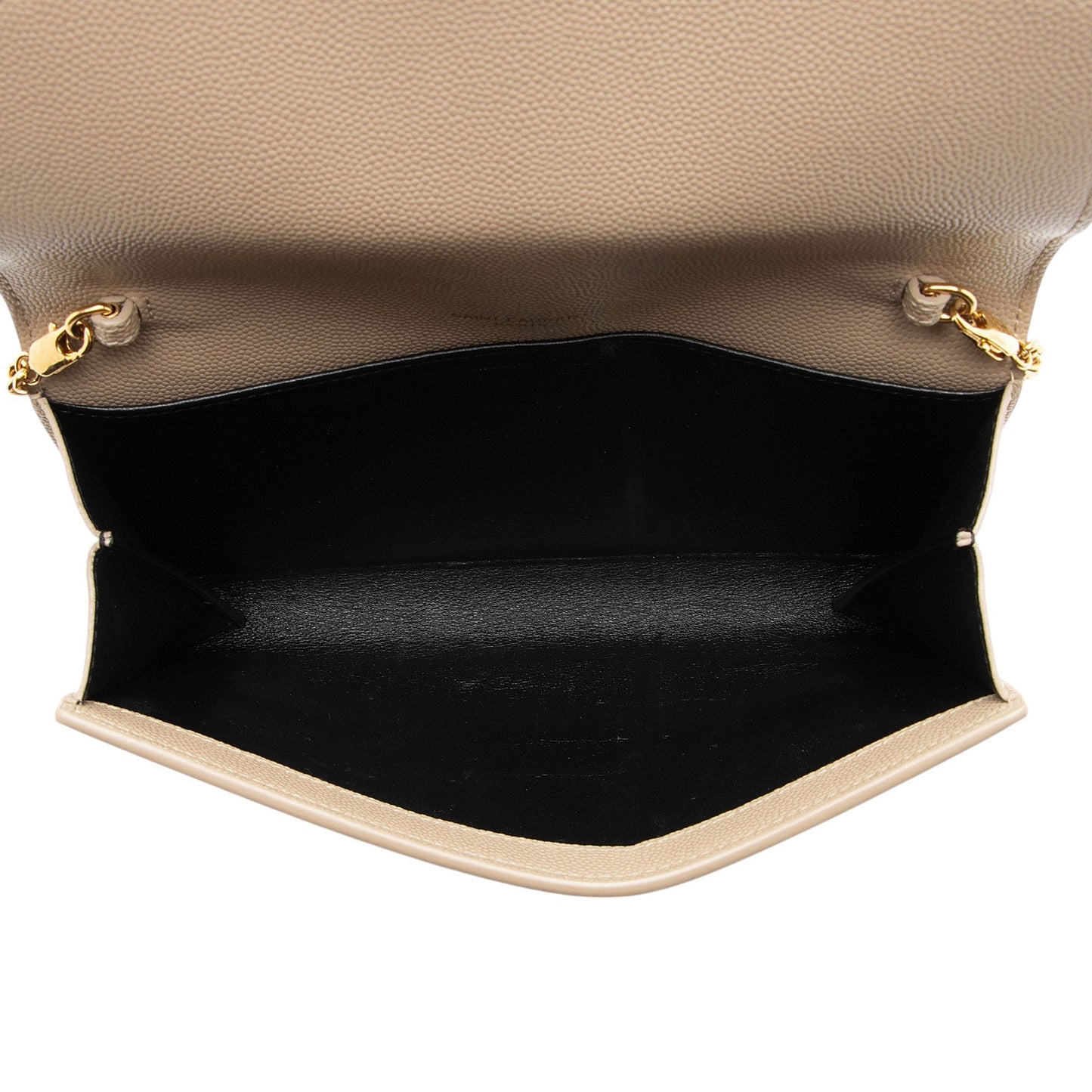 Saint Laurent Grain De Poudre Monogram Uptown Chain Wallet wooMCi