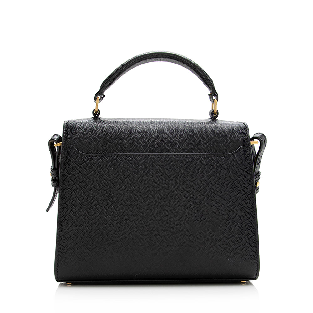 Saint Laurent Grain de Poudre Classic Monogram Cassandra Mini Top Handle Bag - FINAL SALE 21308