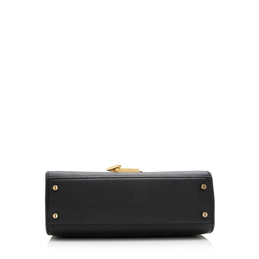 Saint Laurent Grain de Poudre Classic Monogram Cassandra Mini Top Handle Bag - FINAL SALE 21308