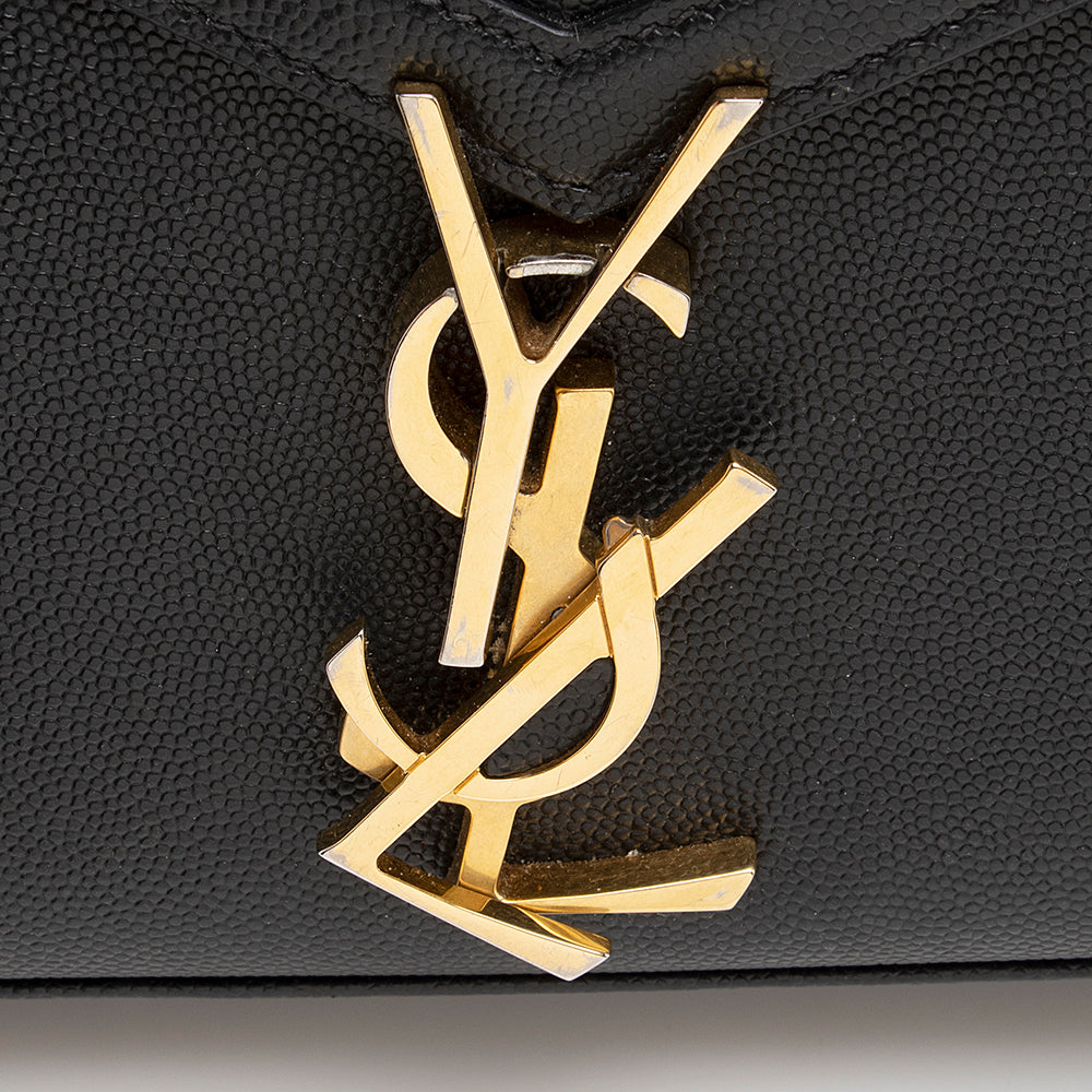 Saint Laurent Grain de Poudre Classic Monogram Cassandra Mini Top Handle Bag - FINAL SALE 21308
