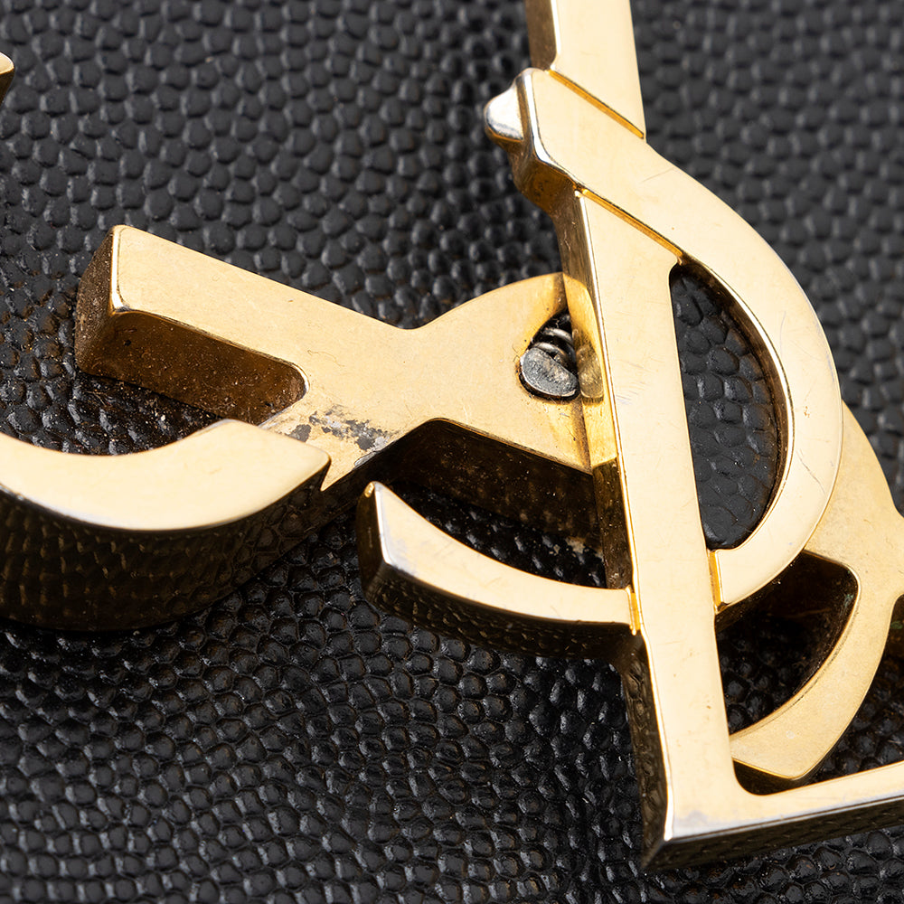 Saint Laurent Grain de Poudre Classic Monogram Cassandra Mini Top Handle Bag - FINAL SALE 21308