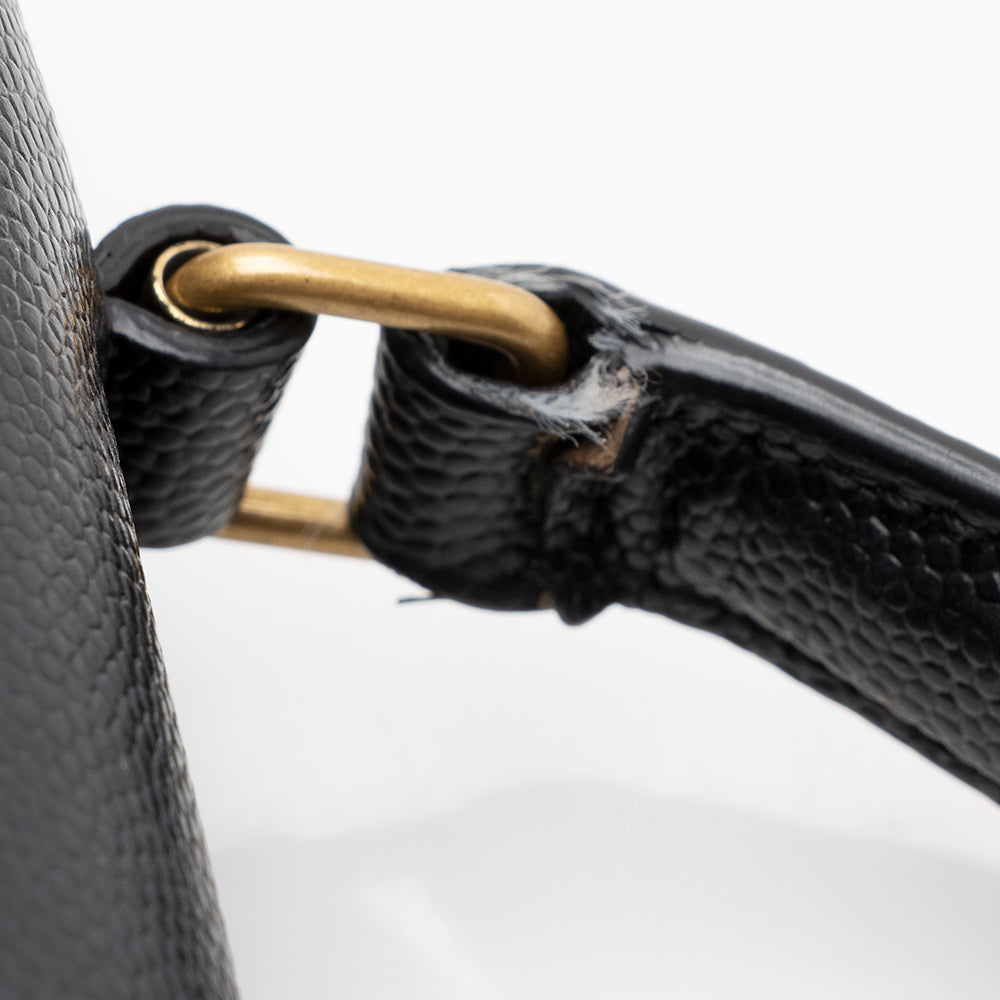 Saint Laurent Grain de Poudre Classic Monogram Cassandra Mini Top Handle Bag - FINAL SALE 21308