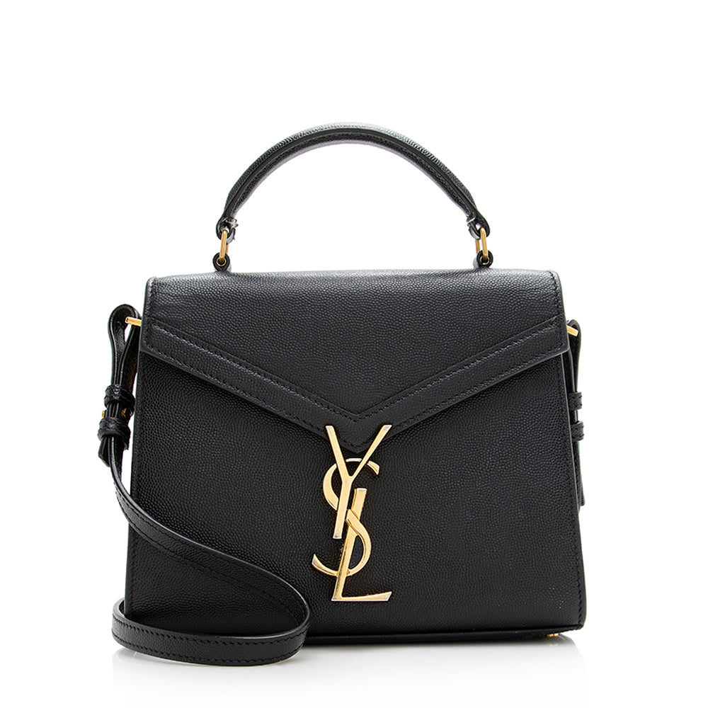 Saint Laurent Grain de Poudre Classic Monogram Cassandra Mini Top Handle Bag - FINAL SALE 21308
