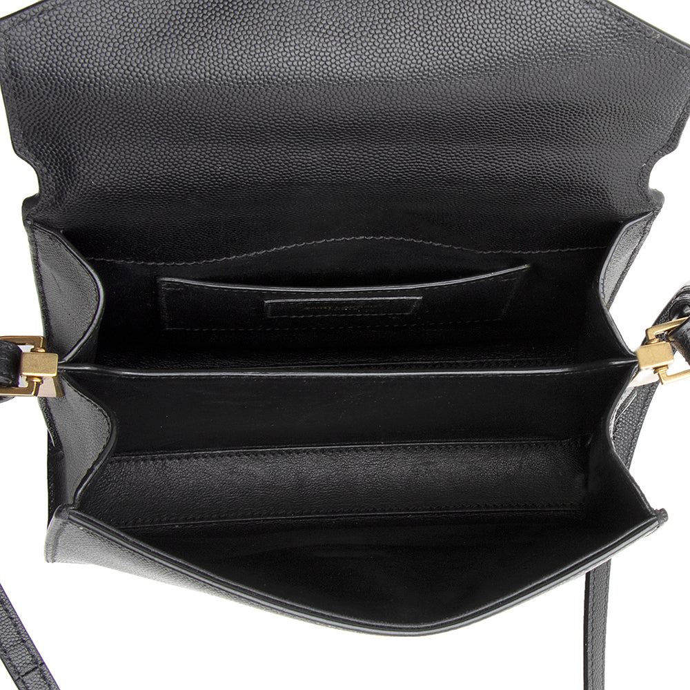 Saint Laurent Grain de Poudre Classic Monogram Cassandra Mini Top Handle Bag - FINAL SALE 21308