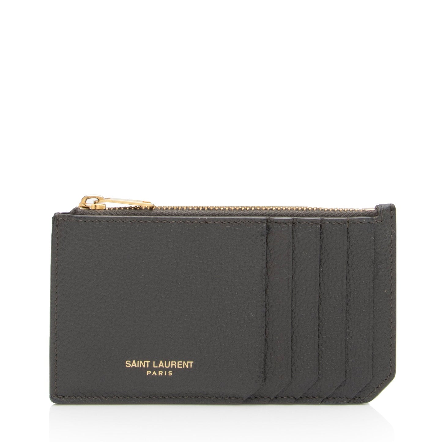 Saint Laurent Grain de Poudre Fragments Zipper Card Case guNOD1