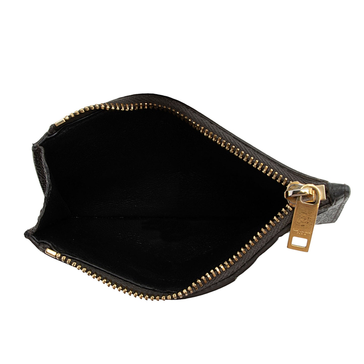 Saint Laurent Grain de Poudre Fragments Zipper Card Case guNOD1