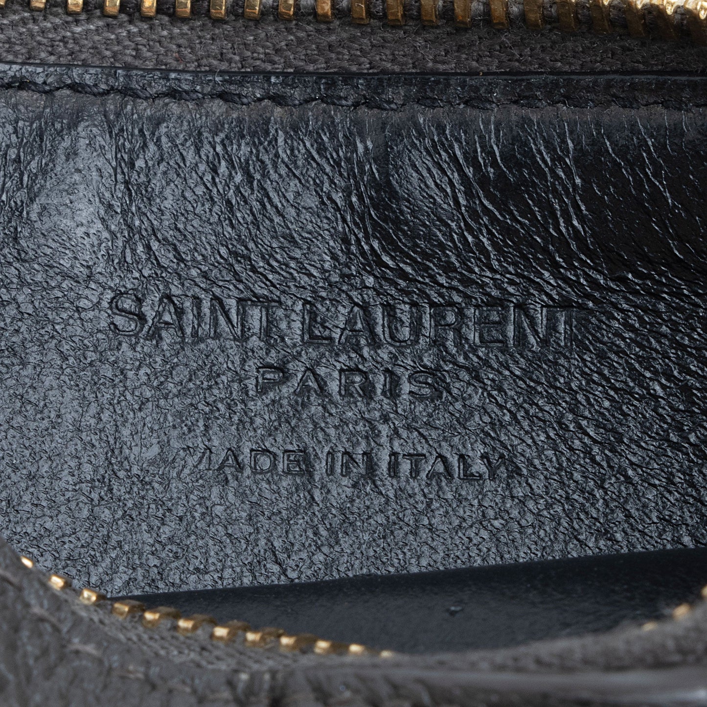 Saint Laurent Grain de Poudre Fragments Zipper Card Case guNOD1