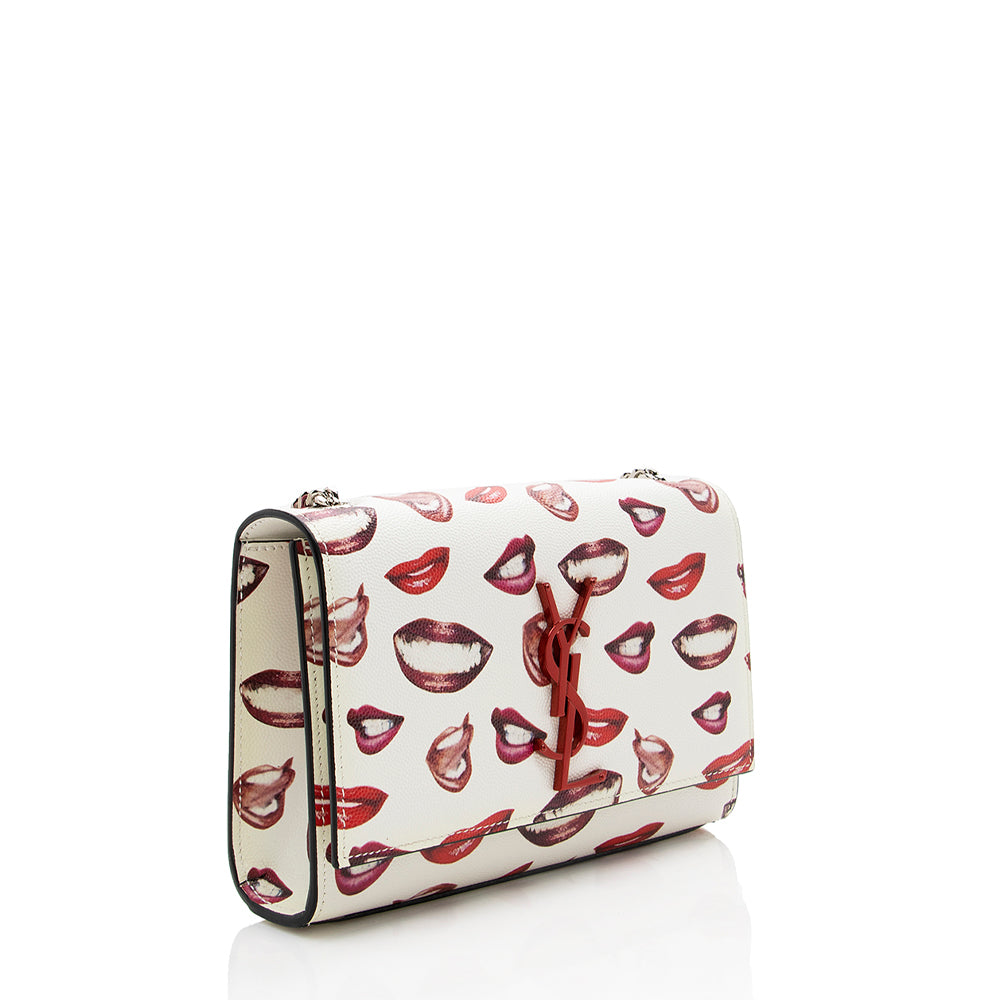 Saint Laurent Grain de Poudre Lips Kate Small Shoulder Bag 17205