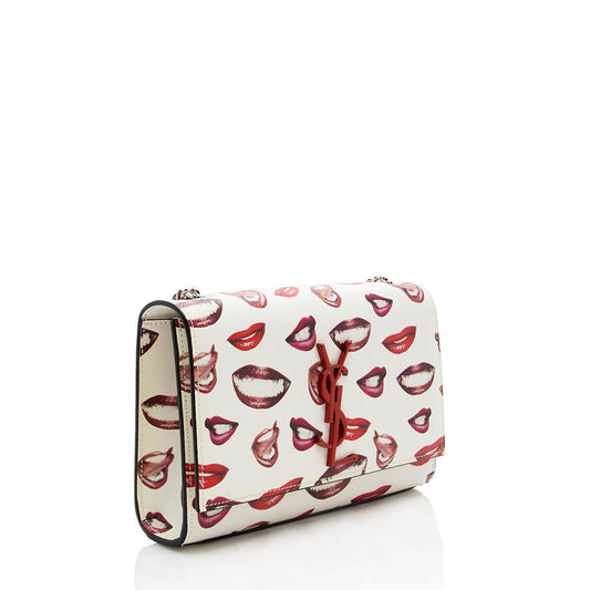 Saint Laurent Grain de Poudre Lips Kate Small Shoulder Bag 17205