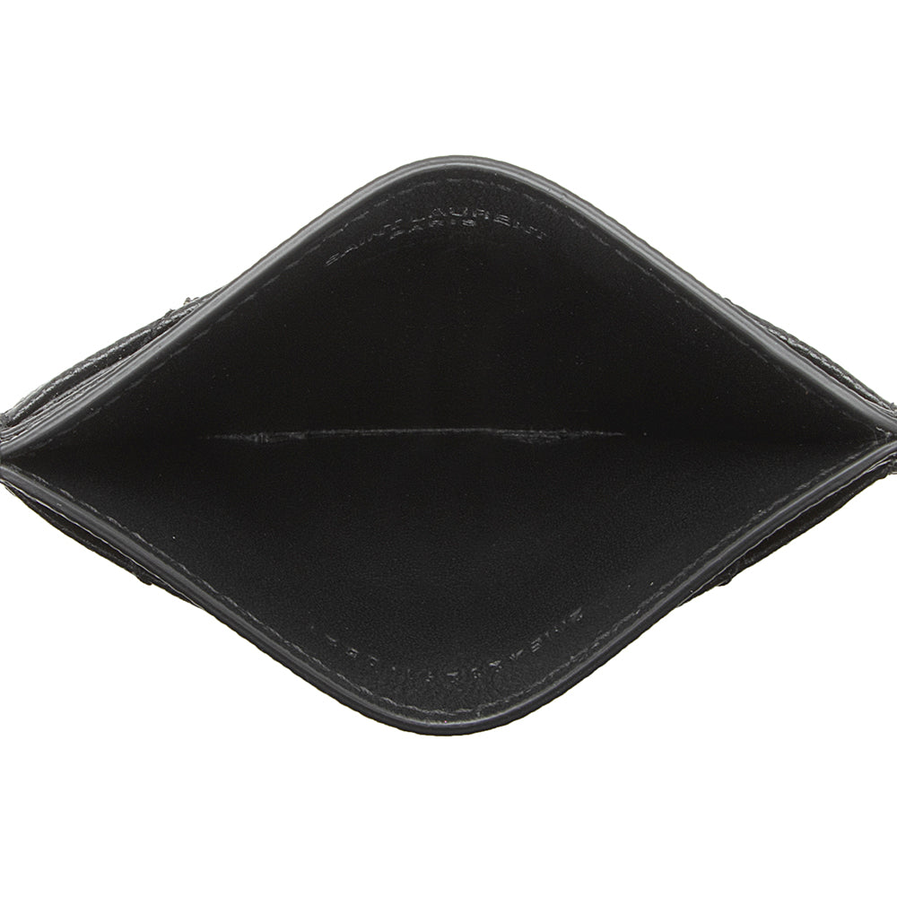 Saint Laurent Grain de Poudre Monogram Card Case 20320